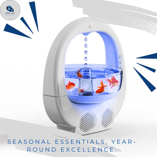 🤯 Defy gravity & elevate your mood! This 3-in-1 humidifier is also a fish tank, aromatherapy diffuser & Bluetooth Speaker!